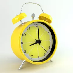 Photo-real Retro Coloured Alarm Clock