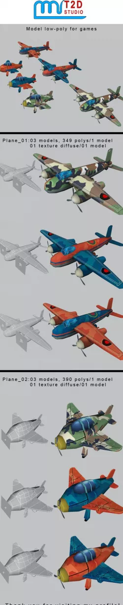 plane low-poly