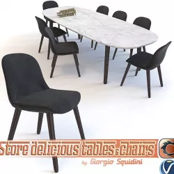 Poliform Mad dinning Chair & Table