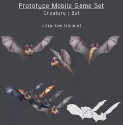 Prototype Mobile Game Set - Creature : Bat