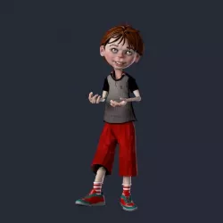 Rigged Animated Cartoon Boy