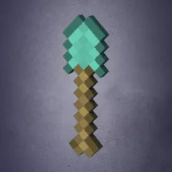 Rigged Minecraft Shovel