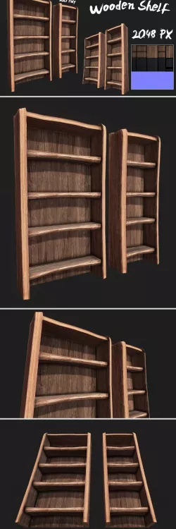 Rustic Wooden Shelf 01