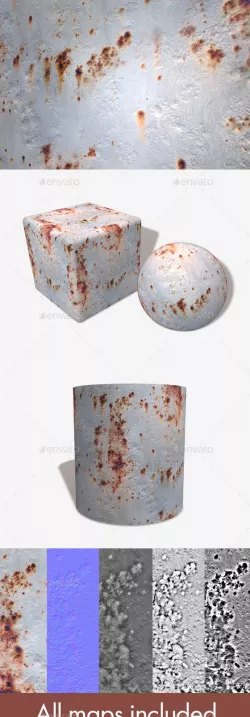 Rusty Painted Metal Seamless Texture