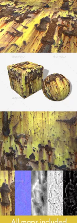 Rusty Yellow Metal Seamless Texture