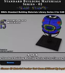 Standard Building Materials S02 - Glass - Stained for C4D
