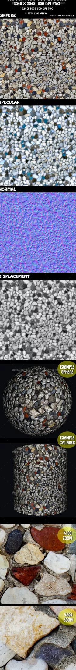 Stone Ground Texture 3D