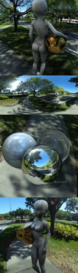 Sunny US Undercover Street Trees HDRI
