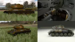 T-34/85 Interior/Engine Bay Full HDRI Camo
