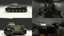 T34/76 Tank with Interior