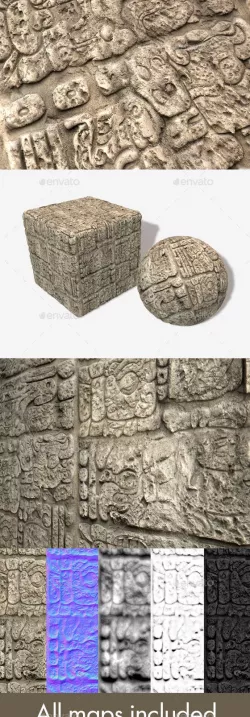 Temple Wall Carving Seamless Texture
