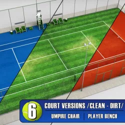 Tennis court stadium arena pack