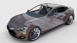 Tesla Model S with chassis/interior rev