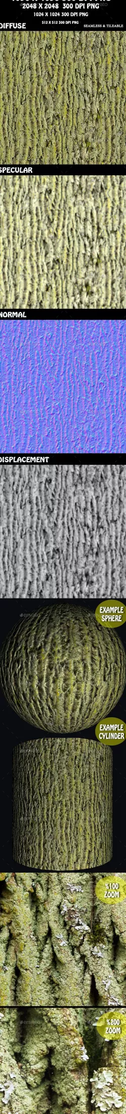 Tree Bark Texture 3D
