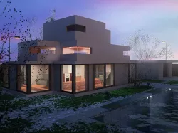 V-ray architecture night scene