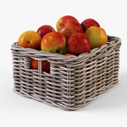 Wicker Apple Basket Ikea Byholma 1 Gray