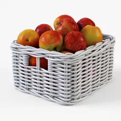 Wicker Apple Basket Ikea Byholma 1 White