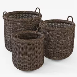 Wicker Basket 07 (Walnut Brown Color)
