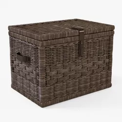 Wicker Storage Trunk 05 (Walnut Brown Color)