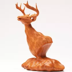 Wood Statuette Proud Stag