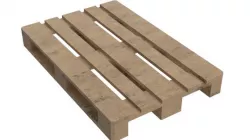Wooden Euro Pallet Skid (PBR, UV-textured)