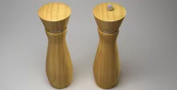 Wooden salt and pepper mill
