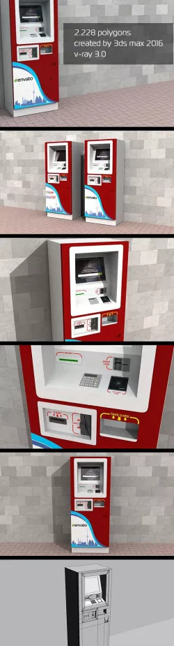 3D ATM Machine - Outdoor