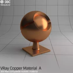 3ds Max V-Ray (Ver 3.4) Copper MaterialA
