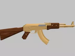 ak 47 gold rifle