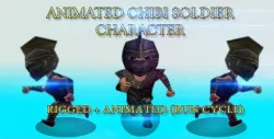 Animated Chibi Soldier Character
