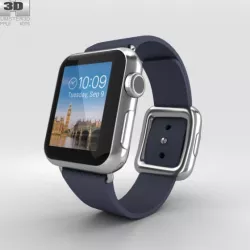Apple Watch 38mm Stainless Steel Case Blue Modern Buckle