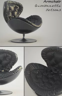 Armchair Giovannetti Jetsons Black