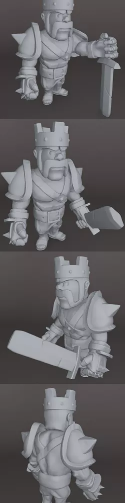 Barbarian King Clash of Clans 3D PRINTER