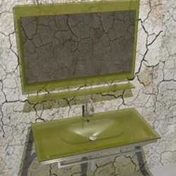 Bathroom glass sink