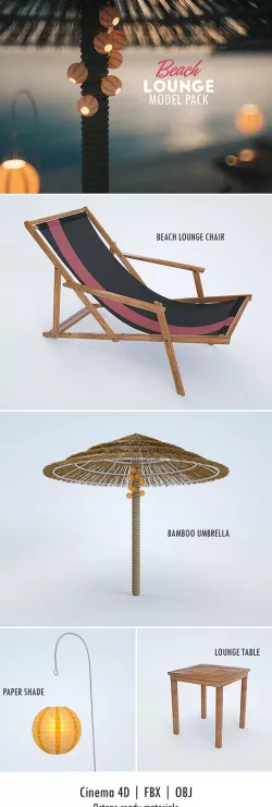 Beach Lounge Model Pack