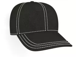 black baseball cap