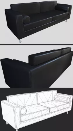 Black Leather Couch