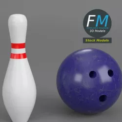 Bowling ball and pin
