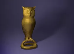 Bronze owl statuette