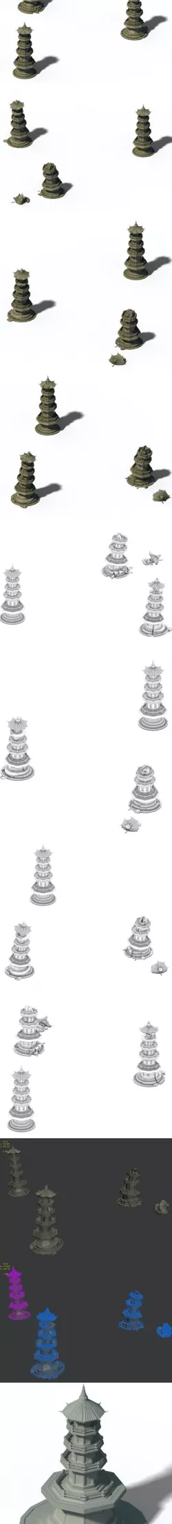 Building - Broken Stone Stones 01