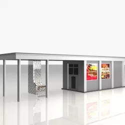 Bus Stop Shelter Food Shop