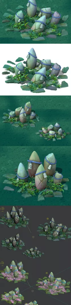 Cartoon Edition - Ancient Stone Stone Totem