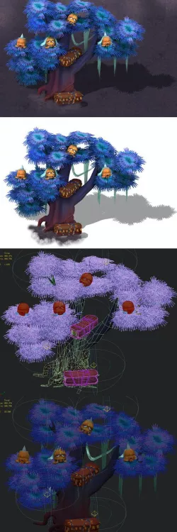 Cartoon hell - ghost coffin tree 02