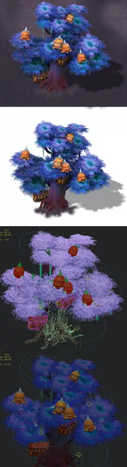 Cartoon hell - ghost coffin tree 03
