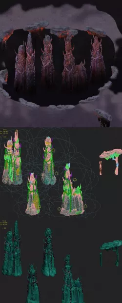 Cartoon hell - wail abyss - pillars