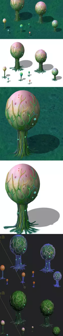 Cartoon version - fine stripe spores
