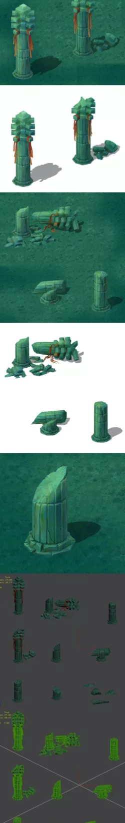 Cartoon version - pyramid front pillar