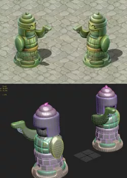 Cartoon version - statue man