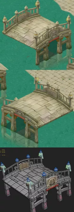 Cartoon version - stone bridge