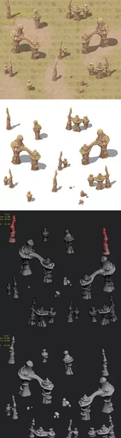 Cartoon version - wind demon stone forest
